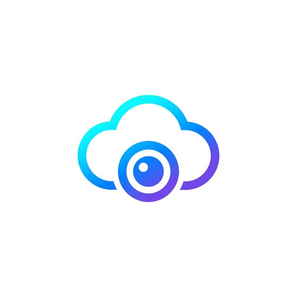 camera and cloud vector logo