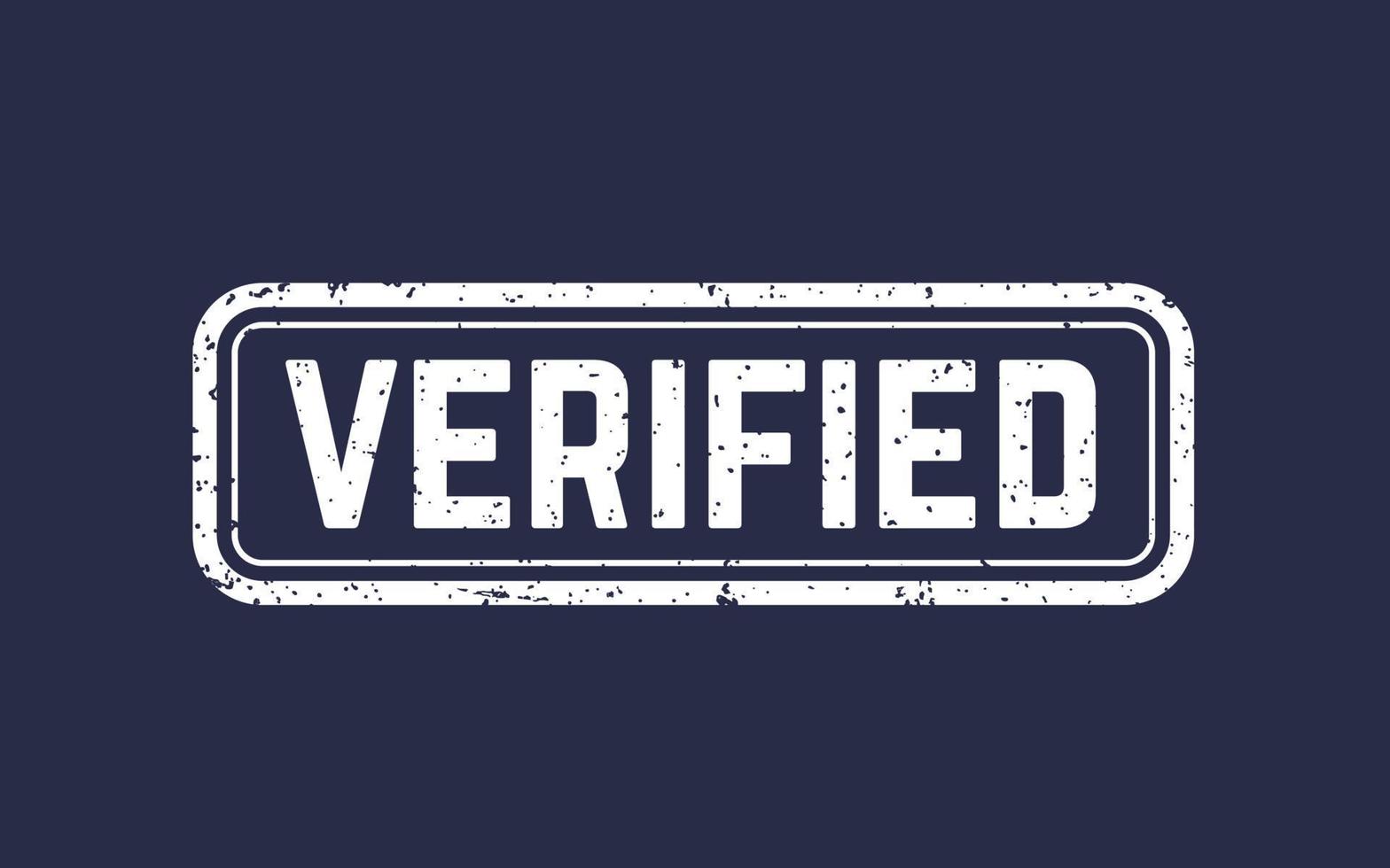 verified stamp, vector seal on dark