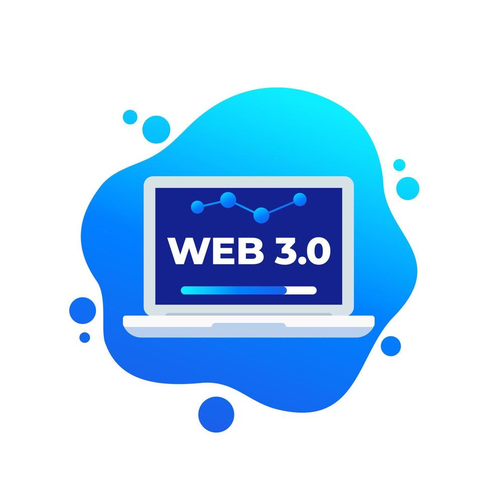 icono de vector de internet descentralizado web 3.0