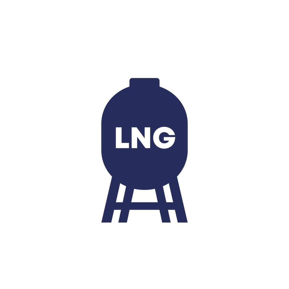 lng tank icon on white vector