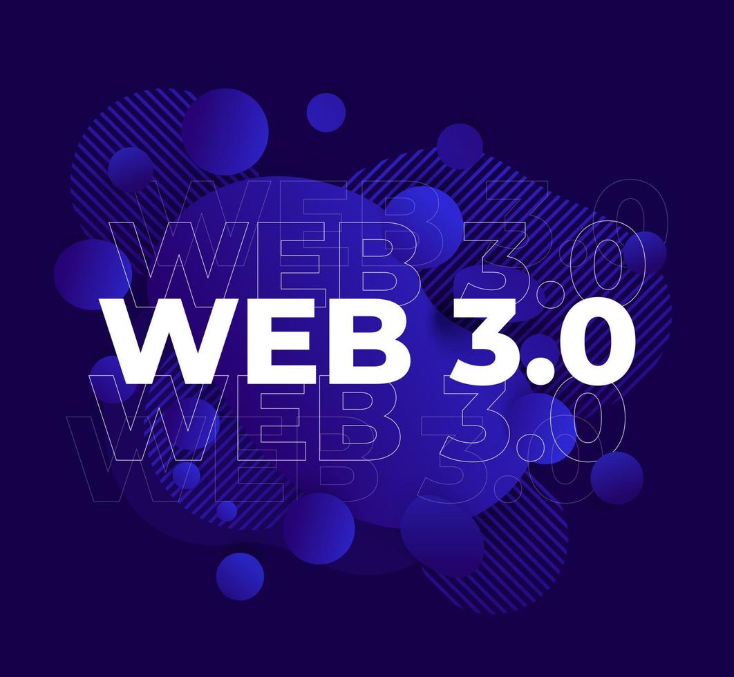 web 3.0 o web3 internet, ilustración vectorial vector