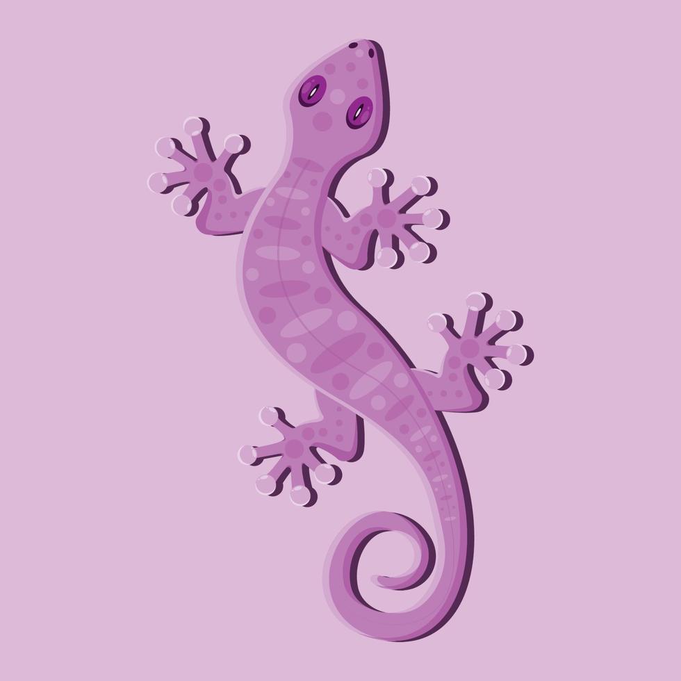 vector de lagarto en color púrpura y fondo púrpura