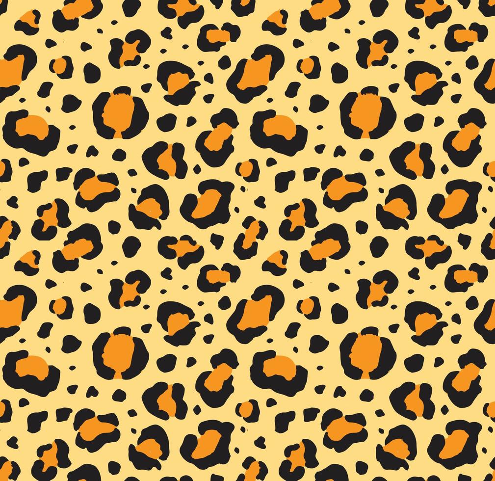 vector, seamless, patrón, de, leopardo, piel, impresión vector