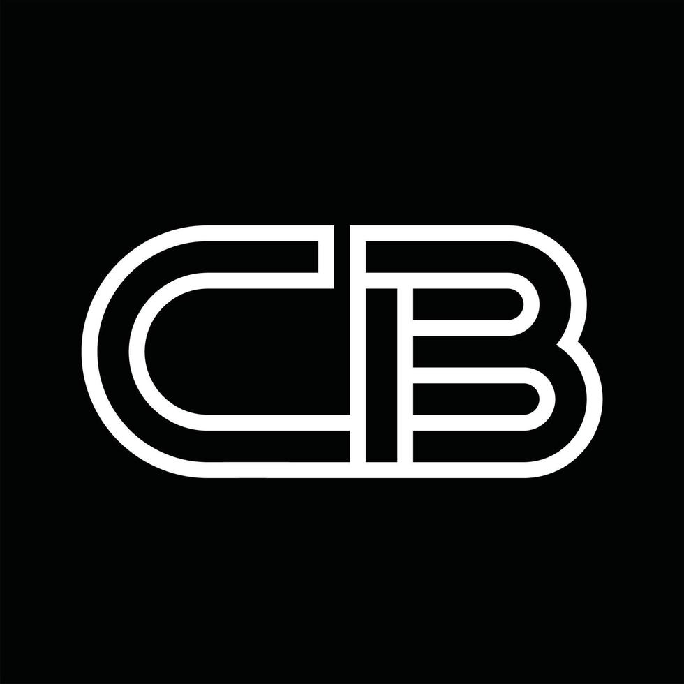 CB Logo monogram with line style negative space vector