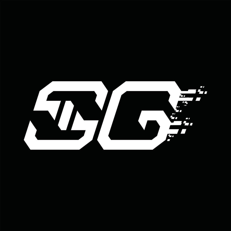SG Logo monogram abstract speed technology design template vector