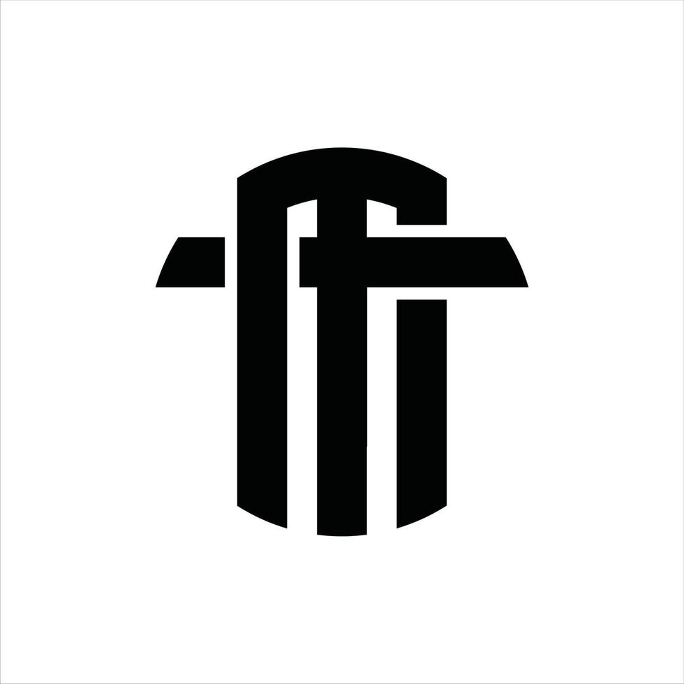 MT Logo monogram design template vector