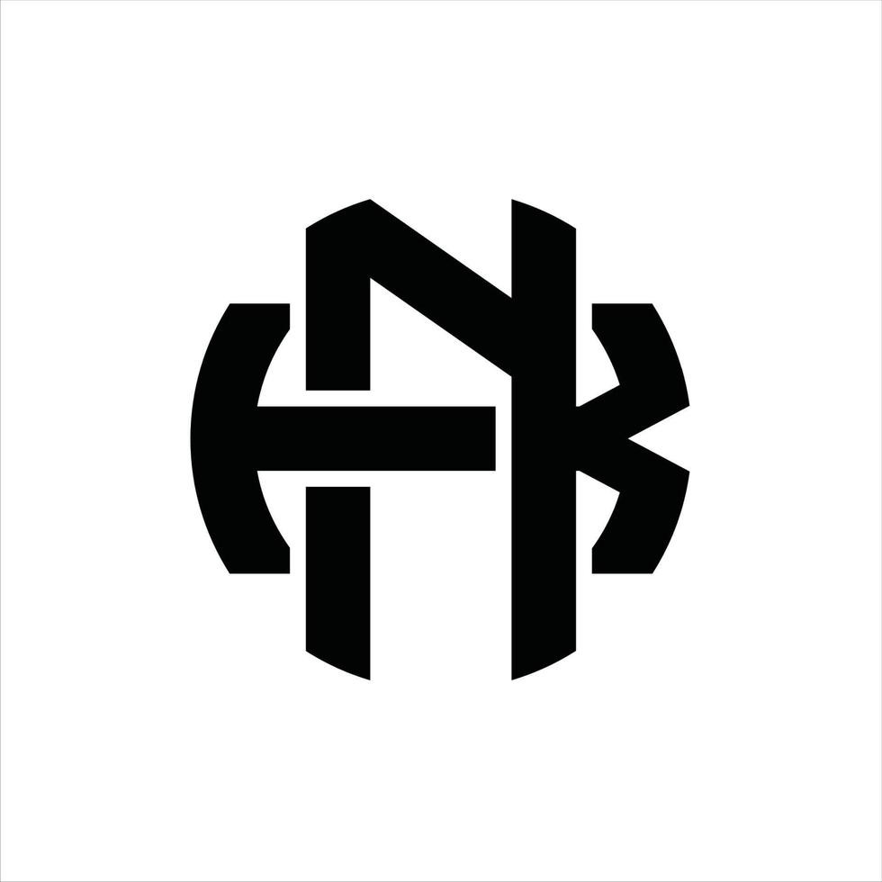 NK Logo monogram design template vector