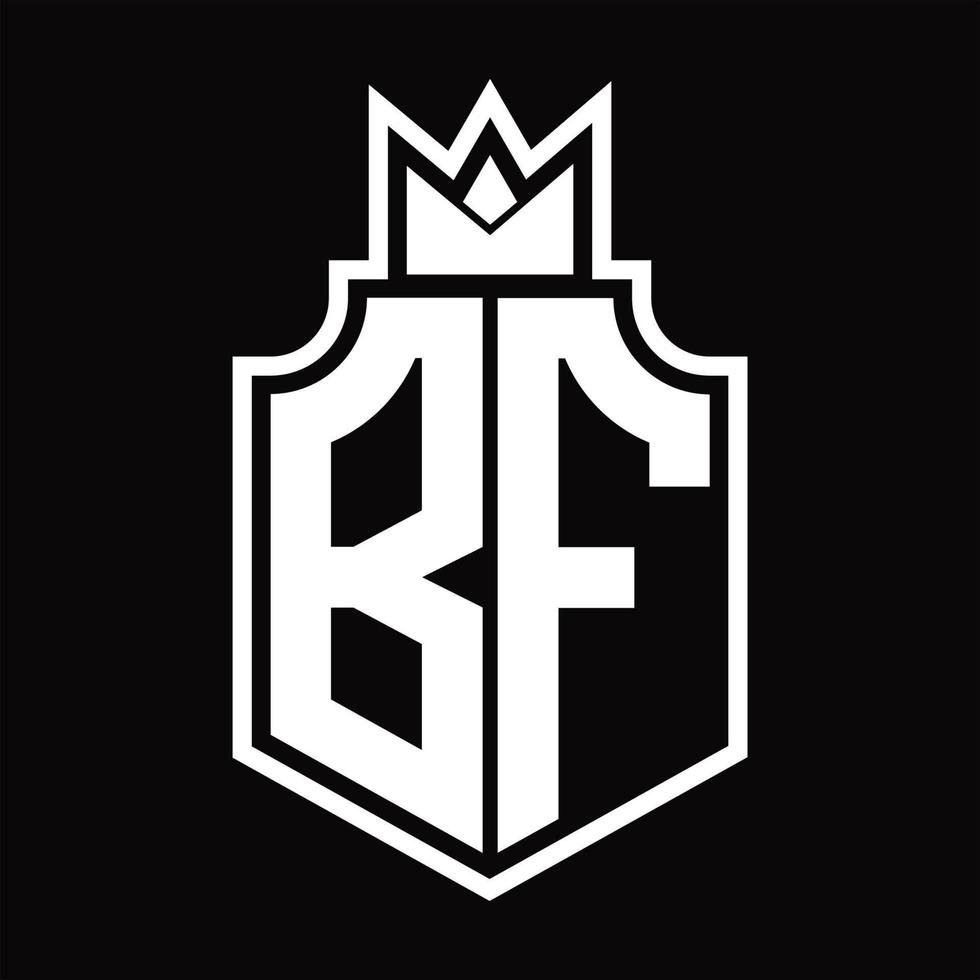 plantilla de diseño de monograma de logotipo bf vector