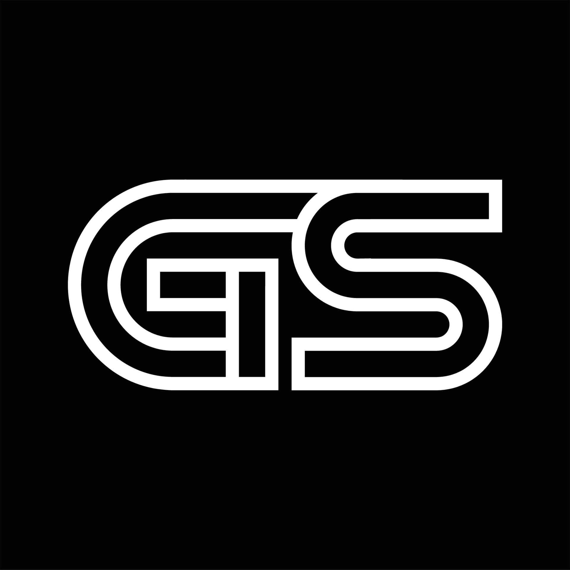 GS Logo monogram with line style negative space 16565056 Vector Art at ...