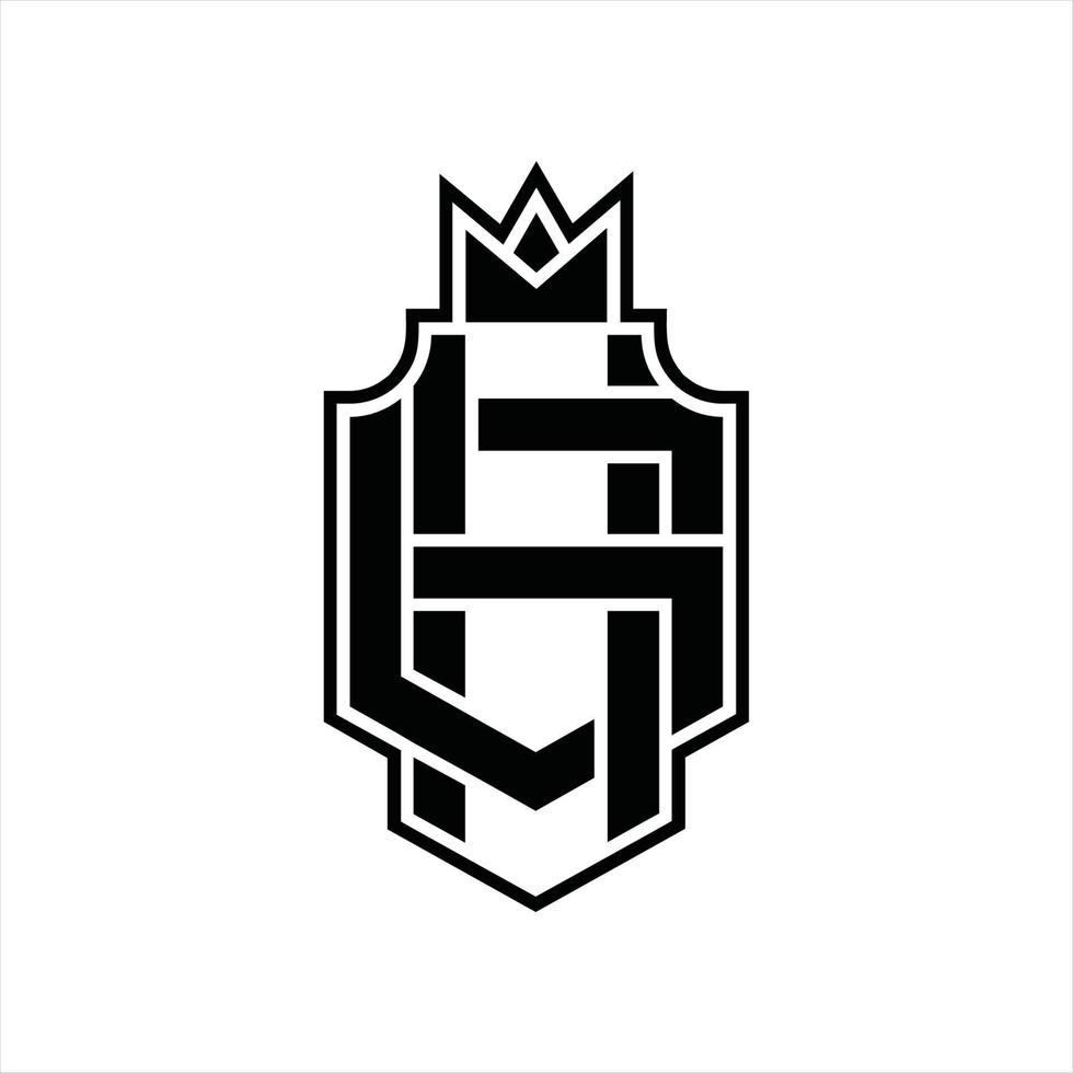 HG Logo monogram design template vector