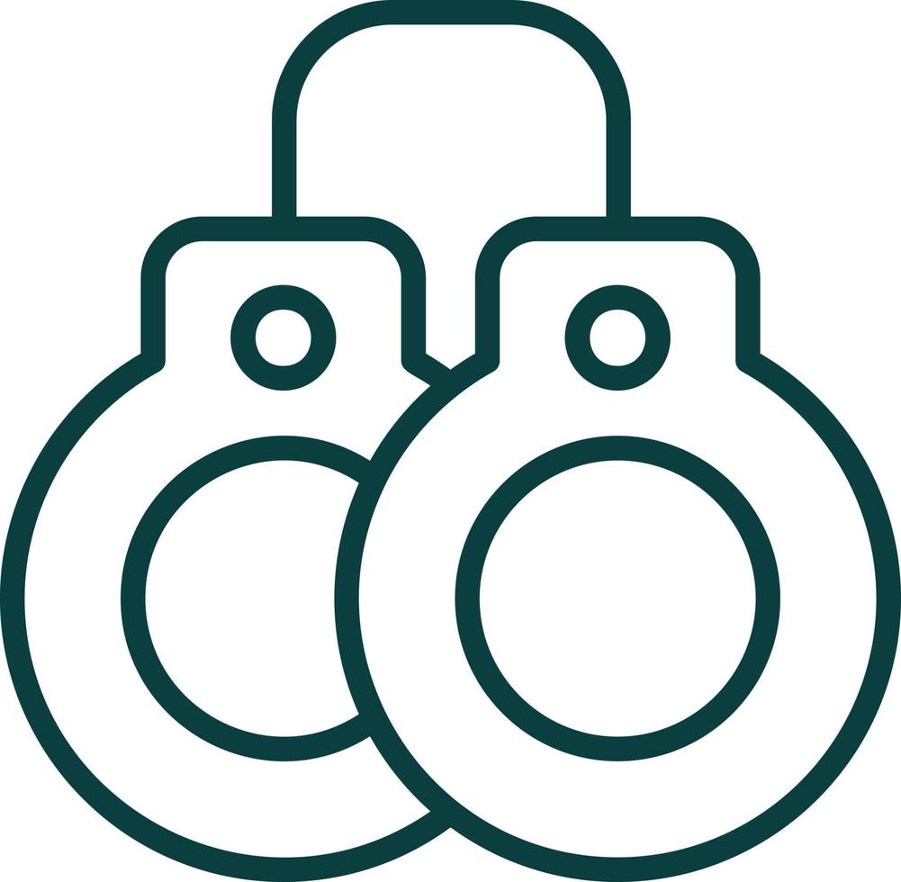 Handcuffs Vector Icon Design