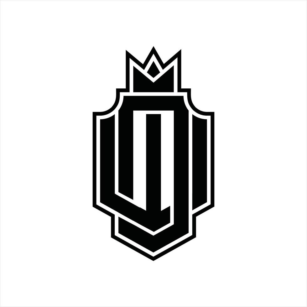 DW Logo monogram design template vector
