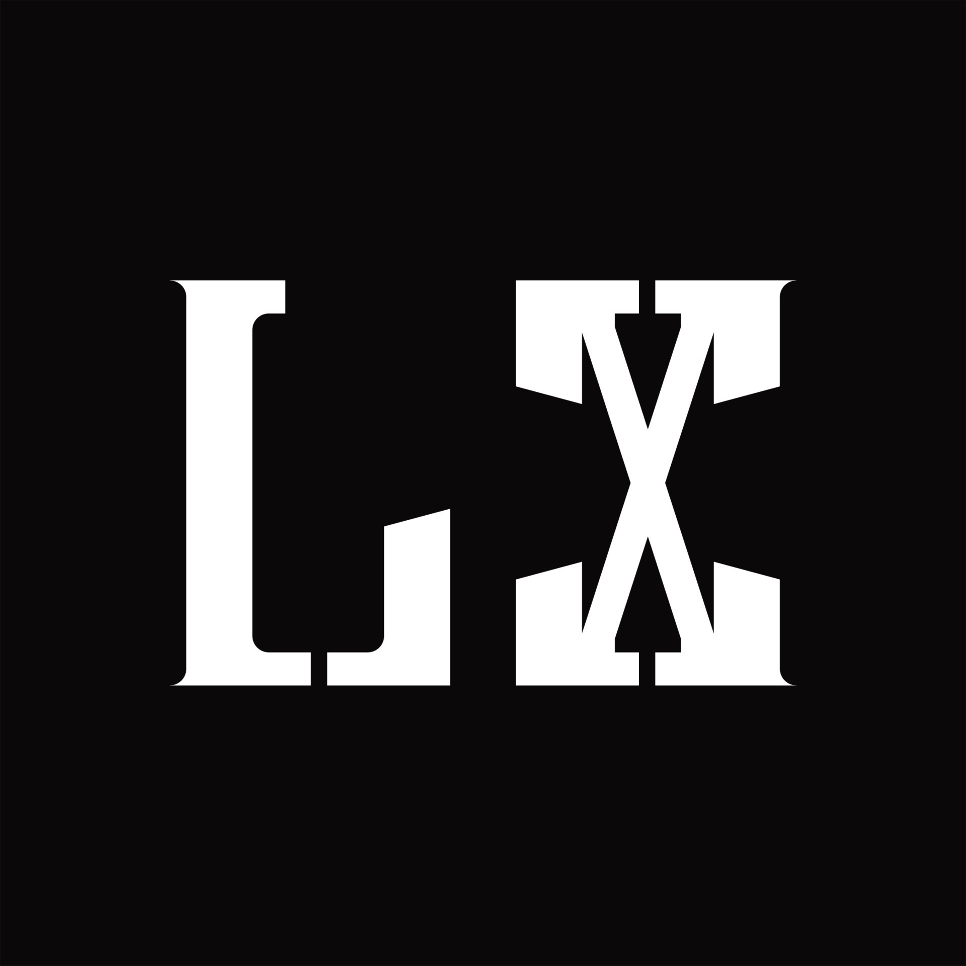 LX Logo monogram with middle slice design template 16565297 Vector Art ...
