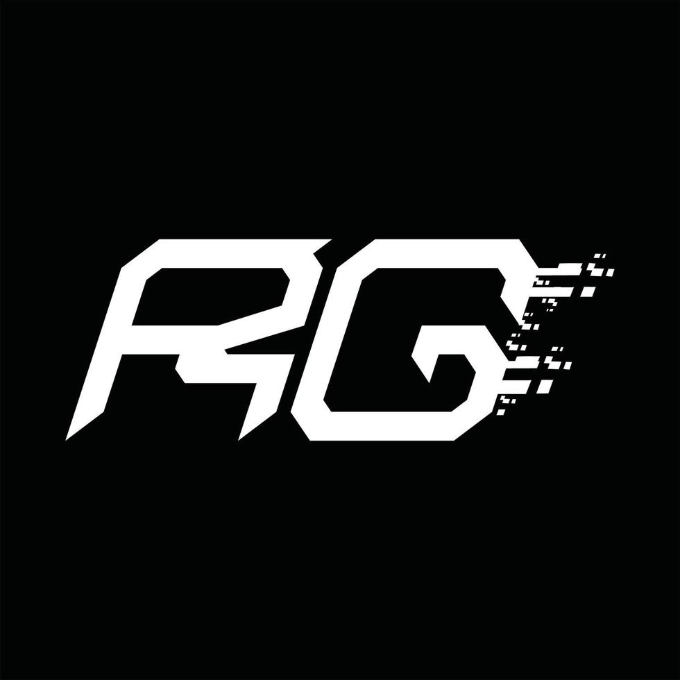 RG Logo monogram abstract speed technology design template vector