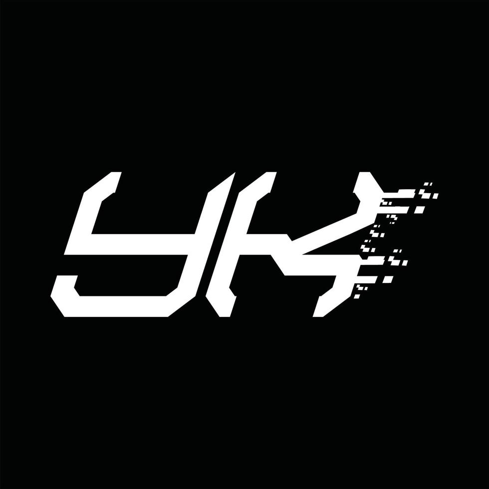 YK Logo monogram abstract speed technology design template vector