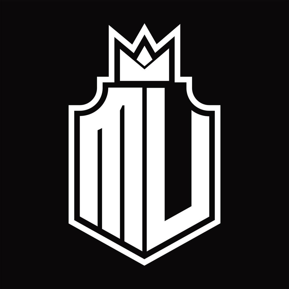 MU Logo monogram design template vector