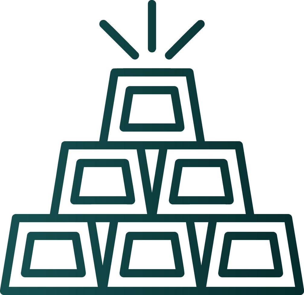 Gold Ingots Vector Icon Design