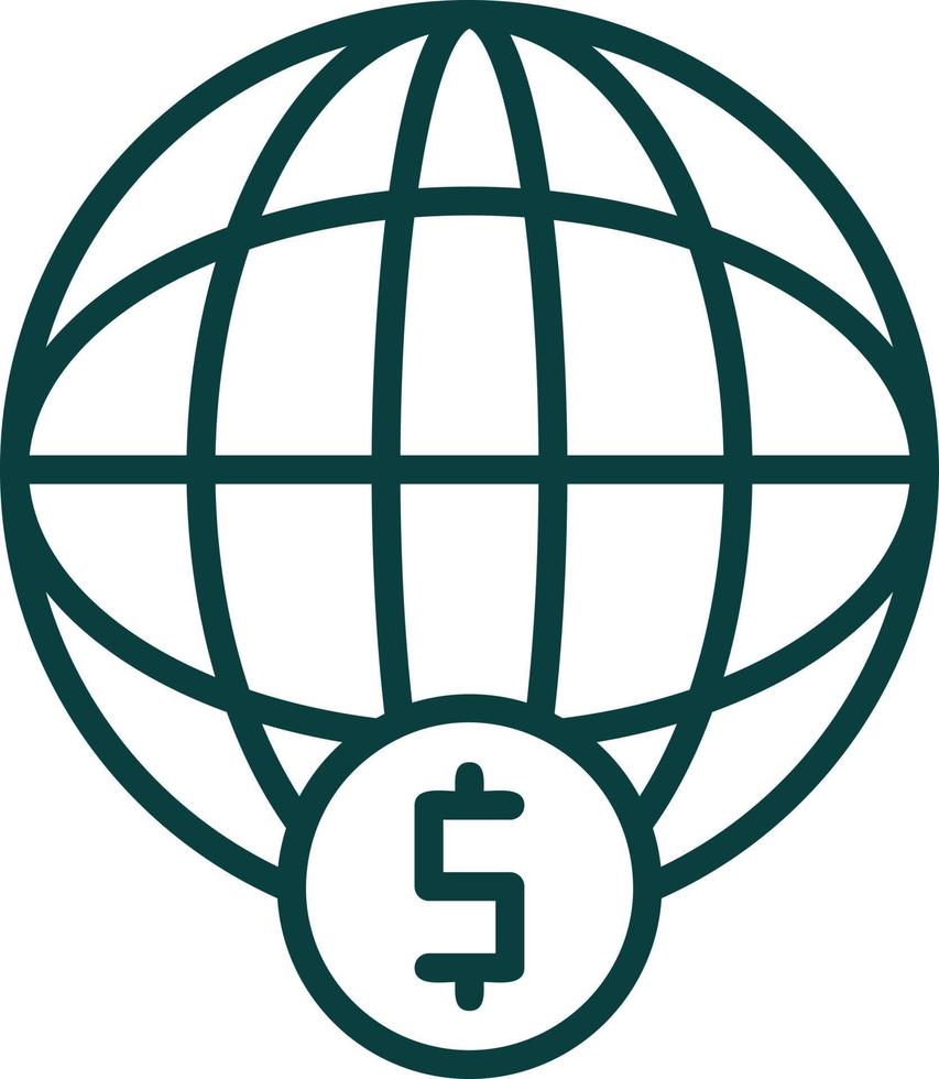 diseño de icono de vector financiero mundial