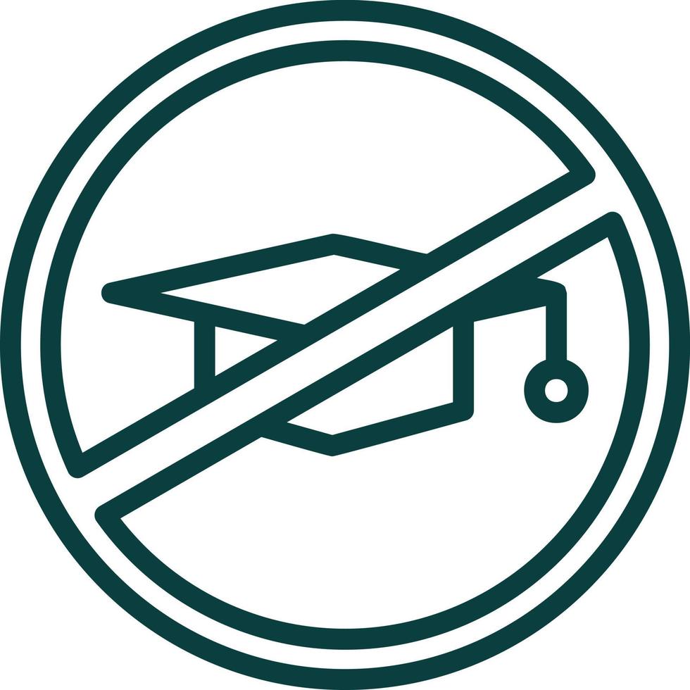 No Education Vector Icon Design