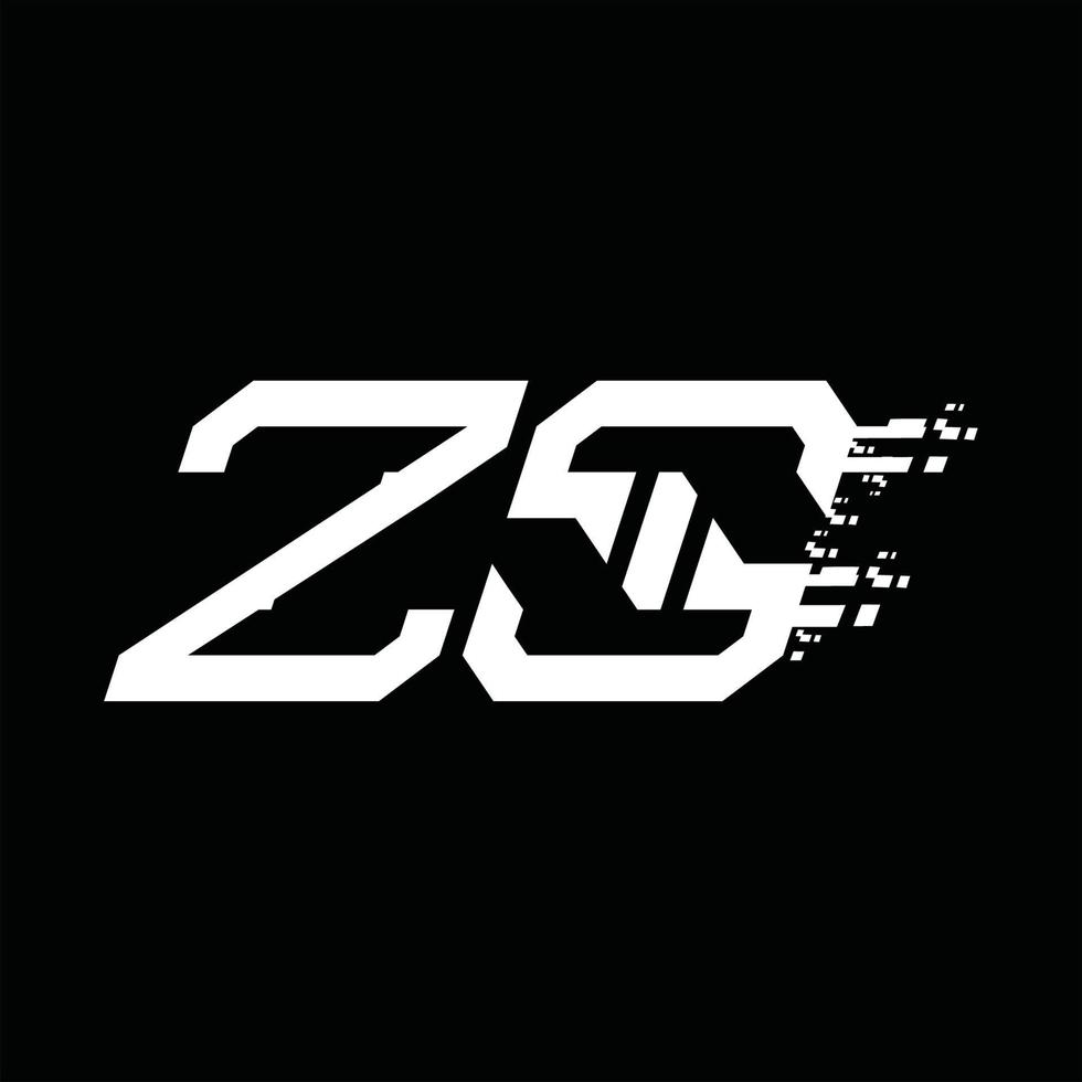 ZS Logo monogram abstract speed technology design template vector