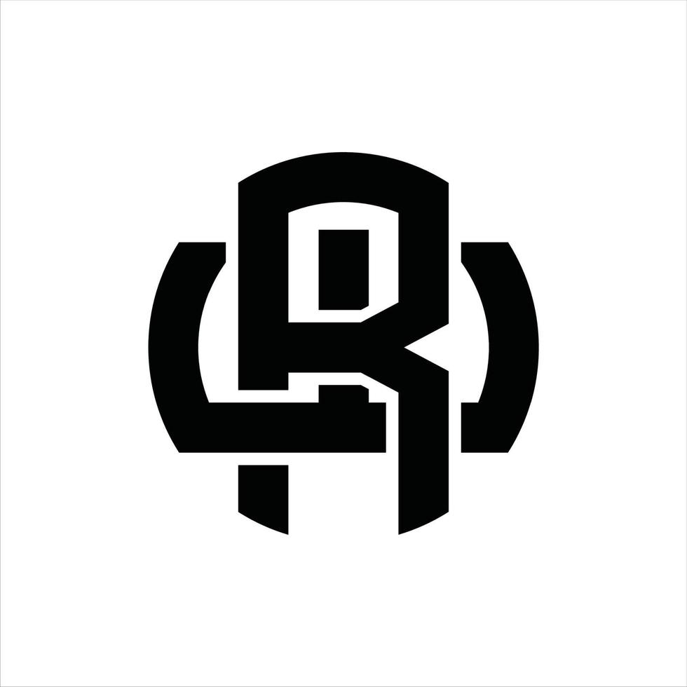 plantilla de diseño de monograma de logotipo rw vector