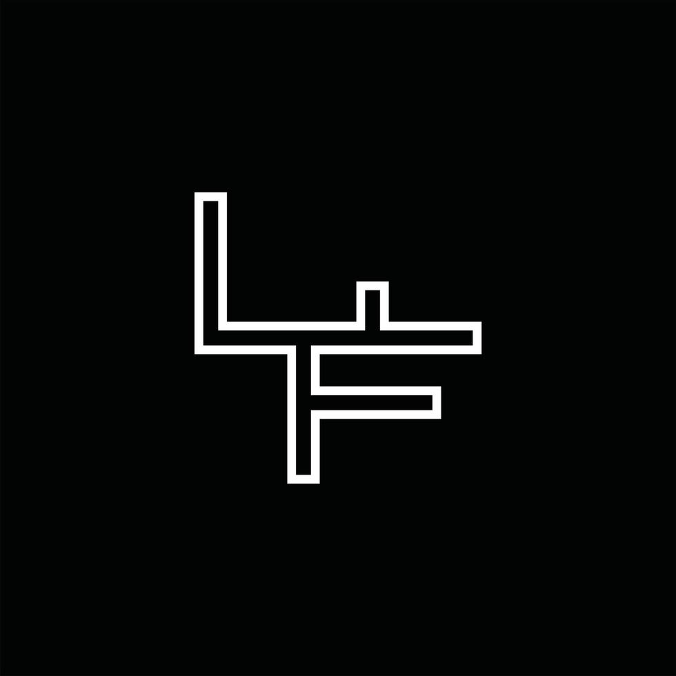 LF Logo monogram with line style design template vector