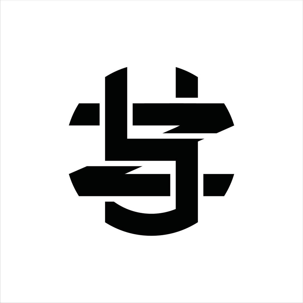 plantilla de diseño de monograma de logotipo yz vector