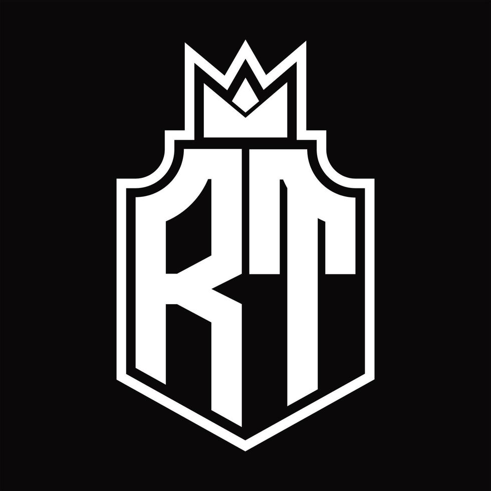 RT Logo monogram design template vector