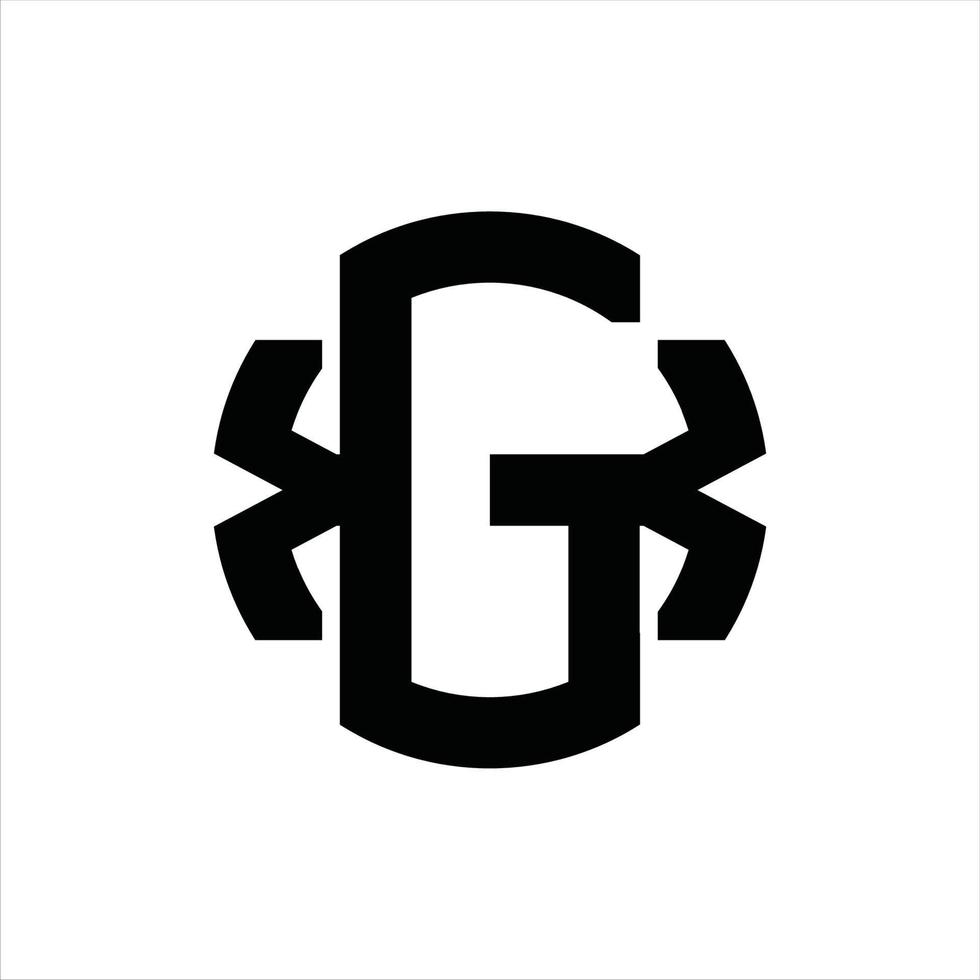 GX Logo monogram design template vector