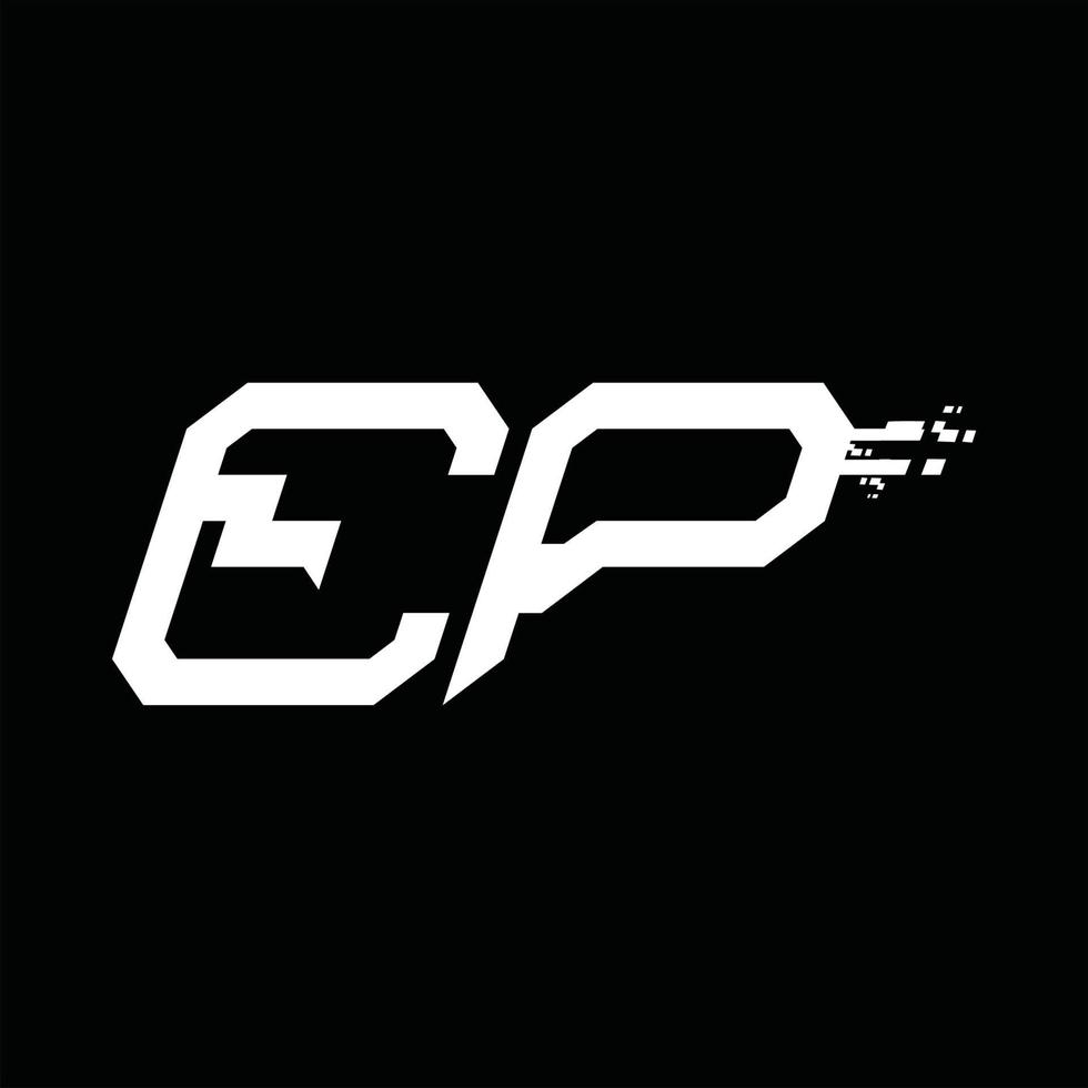 EP Logo monogram abstract speed technology design template vector