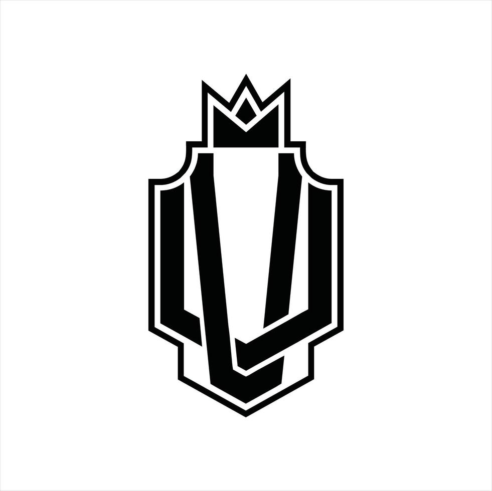 VU Logo monogram design template vector
