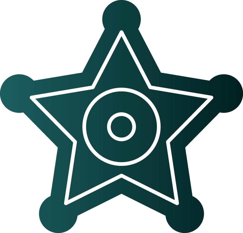 Sheriff Badge Vector Icon Design