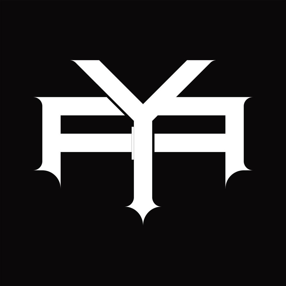 AY Logo monogram with vintage overlapping linked style design template