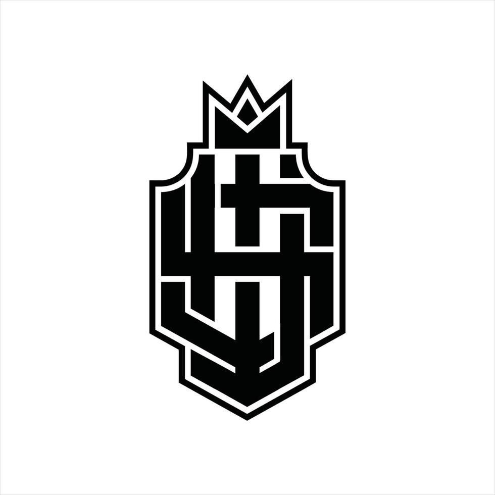 WS Logo monogram design template vector