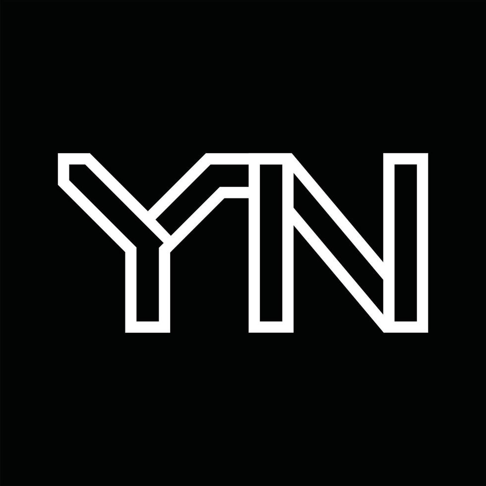 YN Logo monogram with line style negative space 16566424 Vector Art at