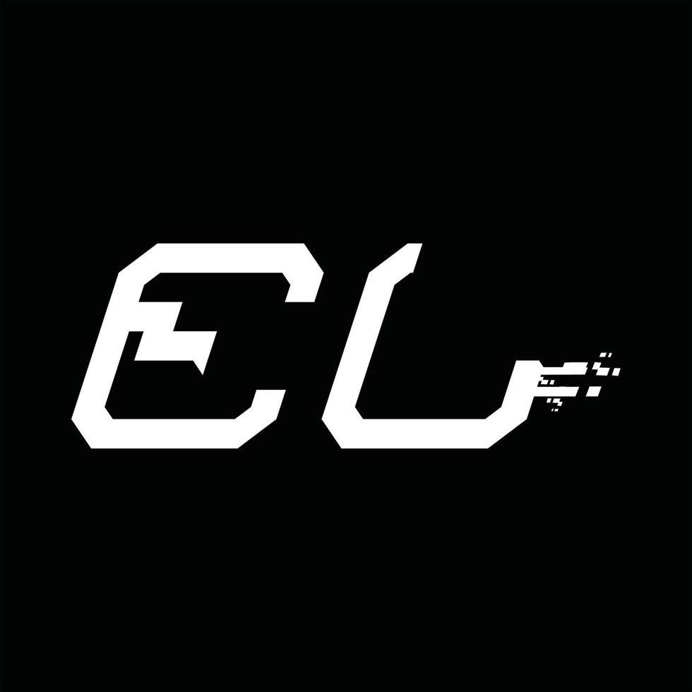 EL Logo monogram abstract speed technology design template vector