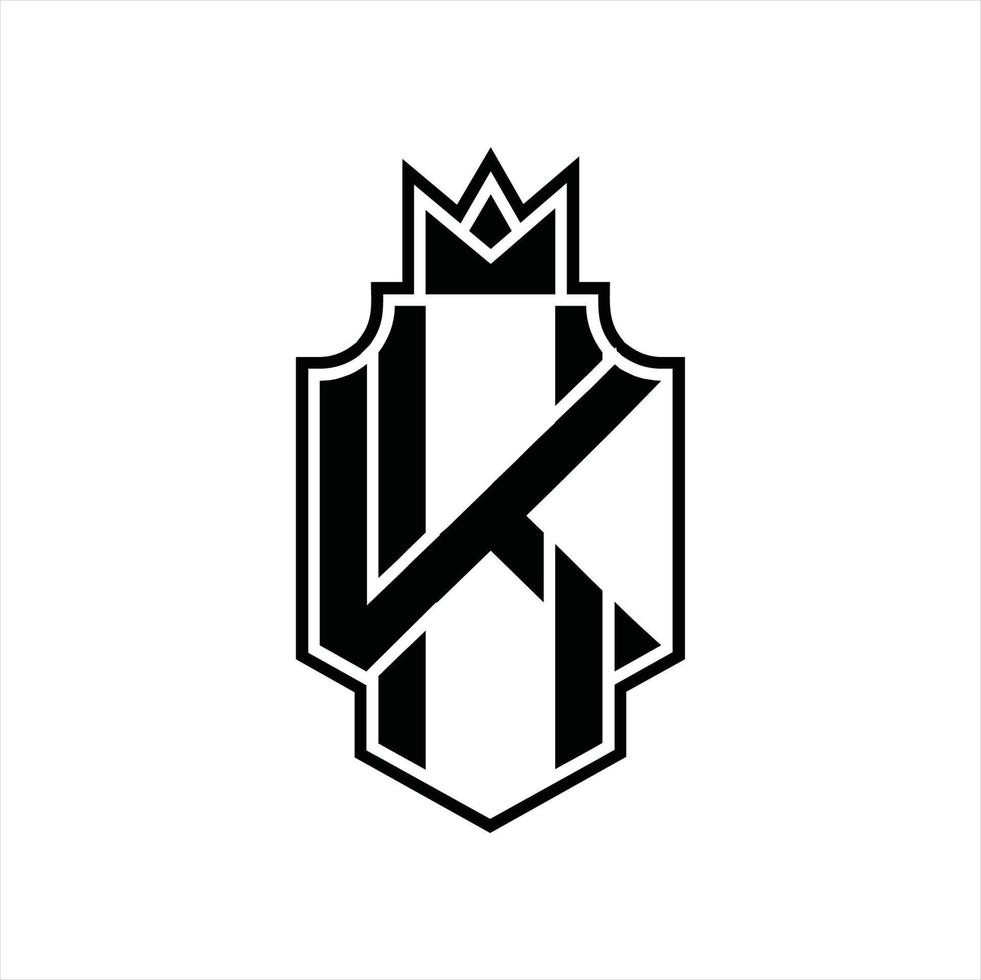 plantilla de diseño de monograma de logotipo kk vector