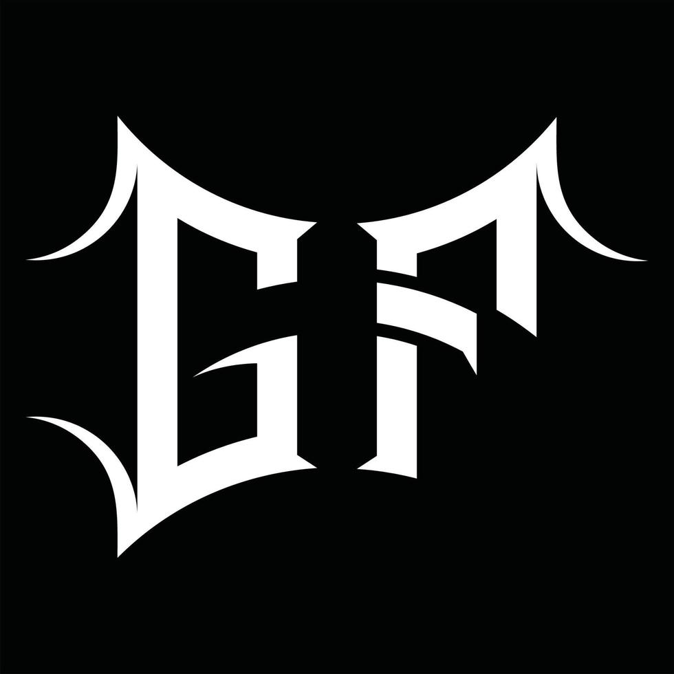 monograma del logotipo gf con plantilla de diseño de forma abstracta vector
