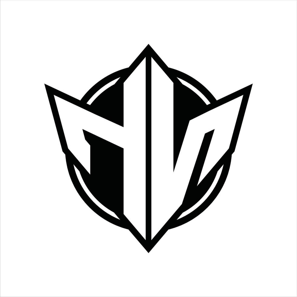 HN Logo monogram design template vector
