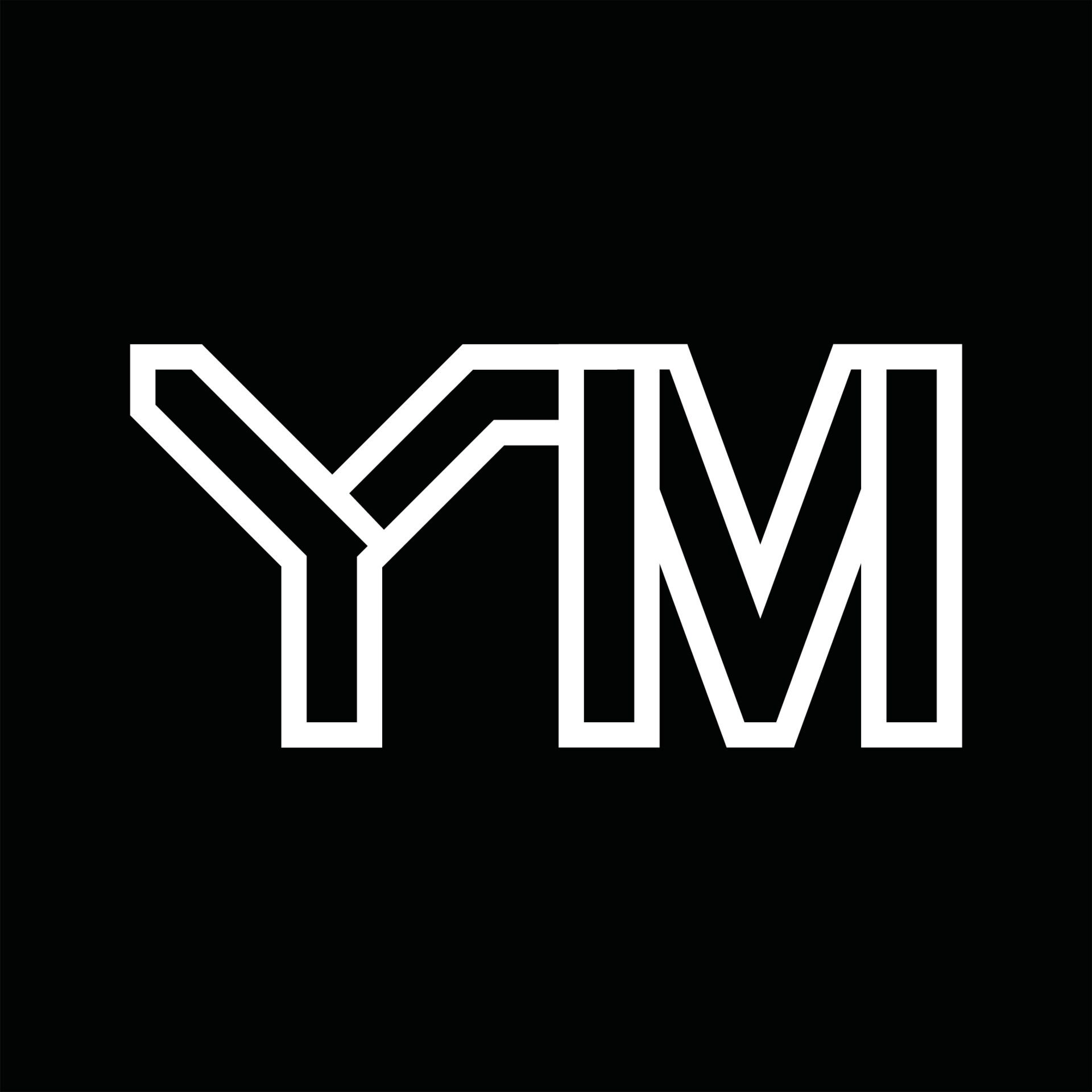 YM Logo monogram with line style negative space 16566627 Vector Art at ...