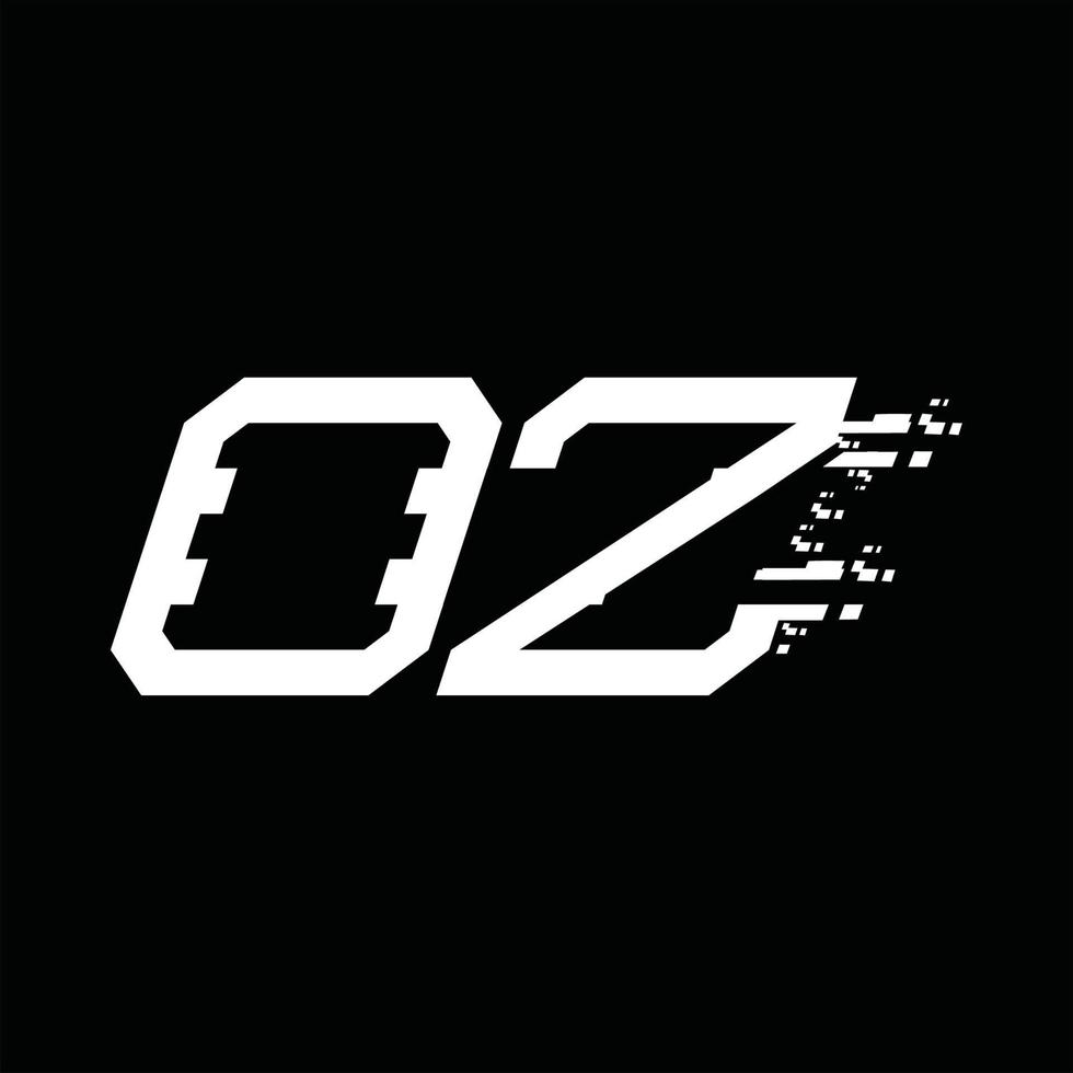 OZ Logo monogram abstract speed technology design template vector