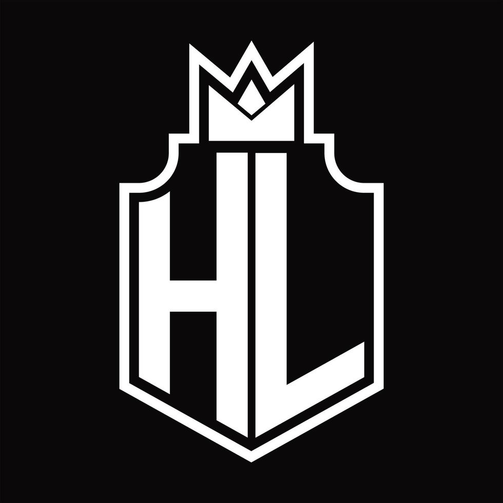 HL Logo monogram design template vector