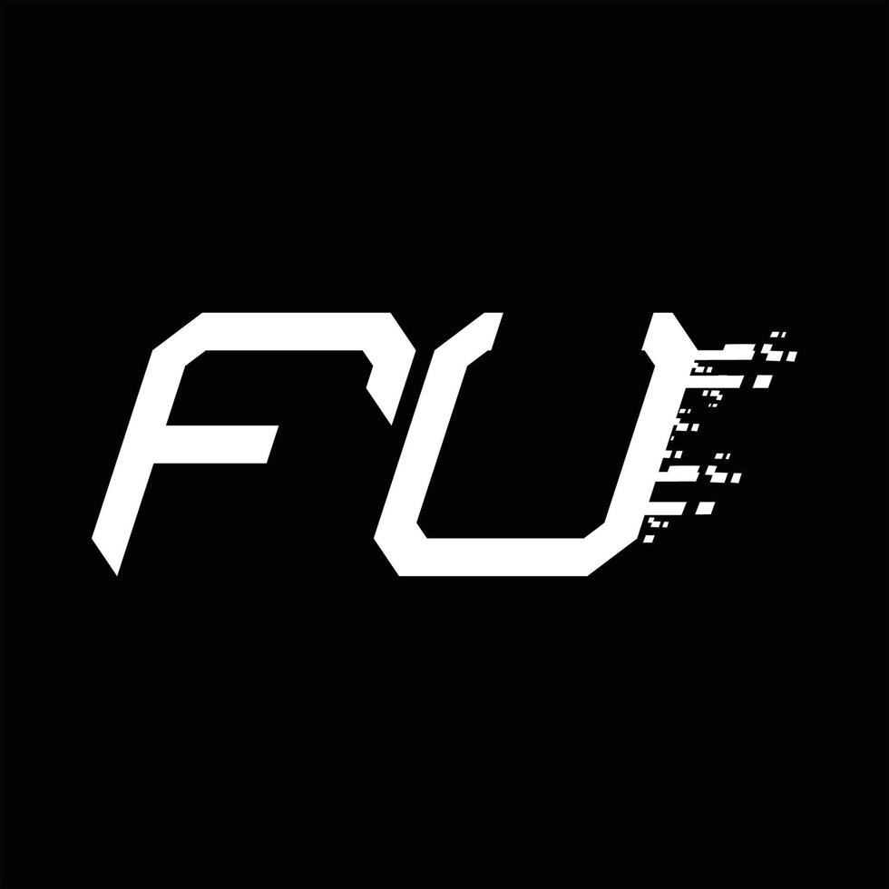 FU Logo monogram abstract speed technology design template vector