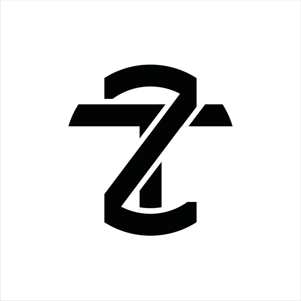 ZT Logo monogram design template vector