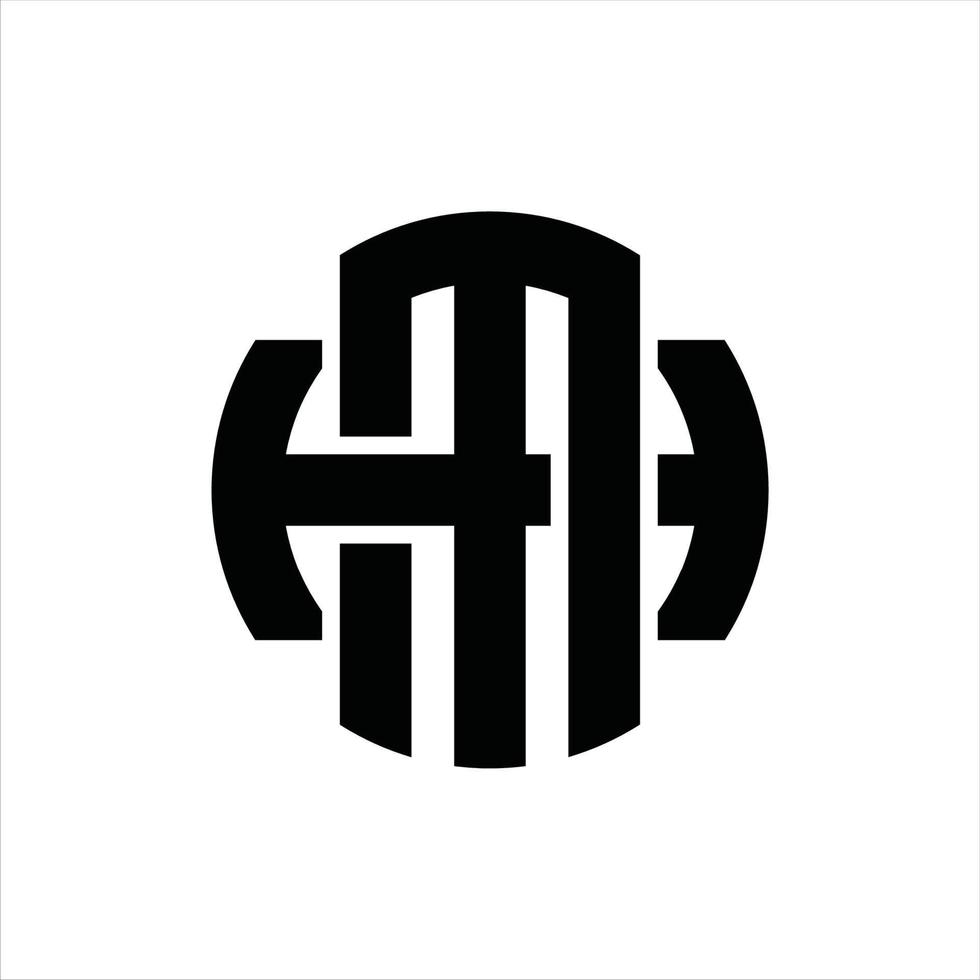 MH Logo monogram design template vector