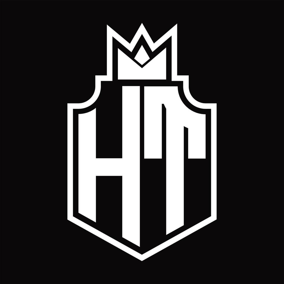 HT Logo monogram design template vector