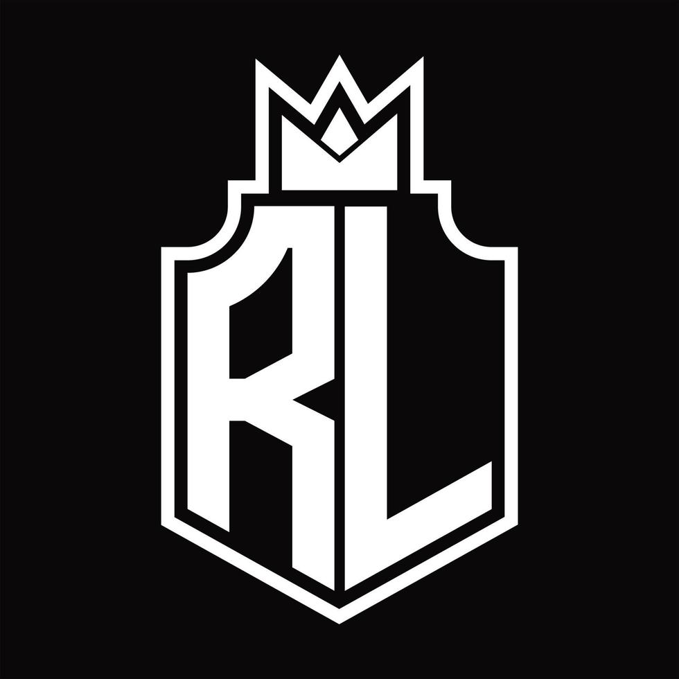 RL Logo monogram design template vector