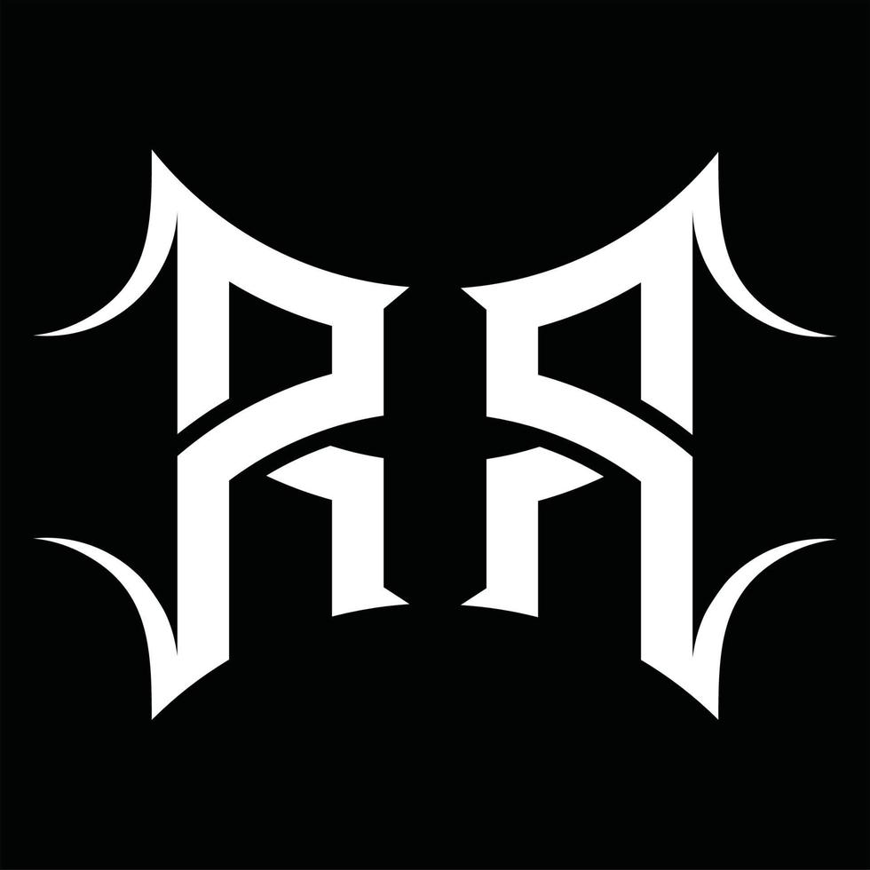 monograma de logotipo rr con plantilla de diseño de forma abstracta vector