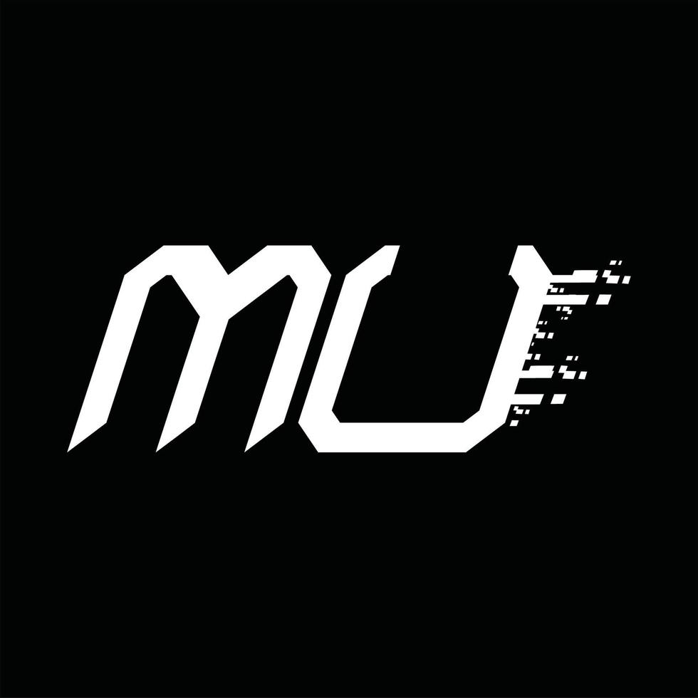 MU Logo monogram abstract speed technology design template vector