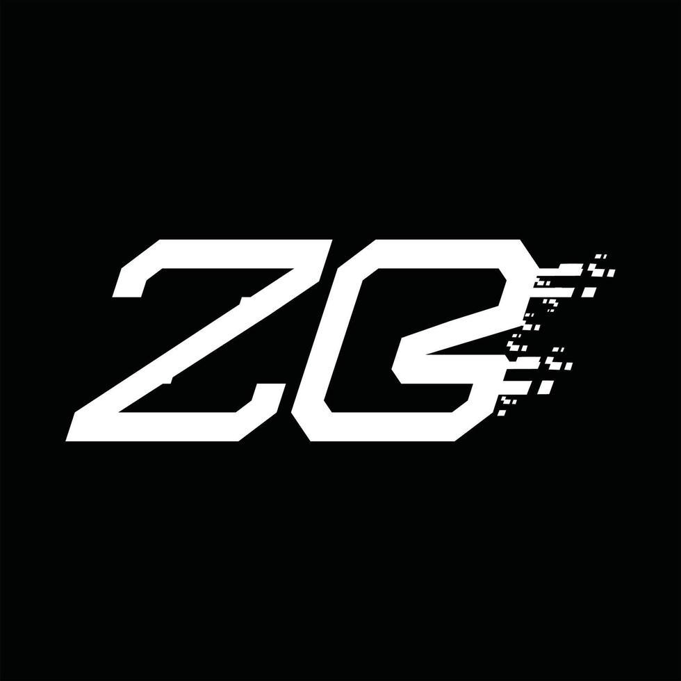 ZB Logo monogram abstract speed technology design template vector